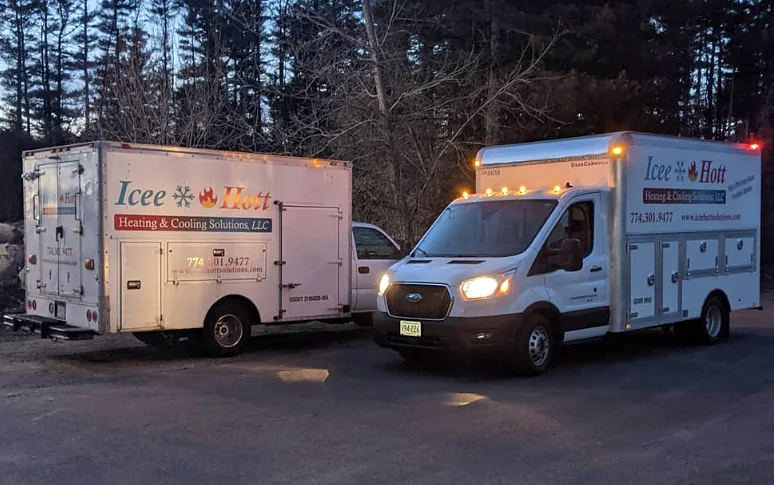 Icee Hott Heating and Cooling service vehicles